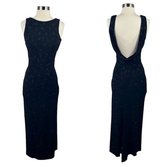 Scott McClintock Dresses & Skirts - Scott McClintock Millennium 2000 Sparkly Open Back Maxi Dress